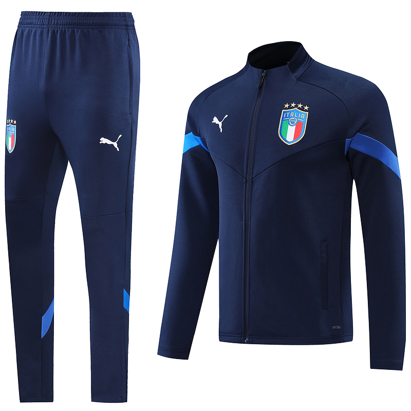 AAA Quality Italy 22/23 Tracksuit - Dark Blue/Blue